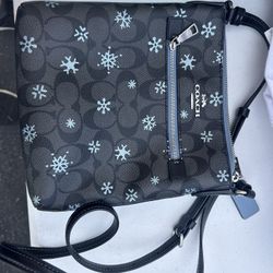 Original-Brand New-Coach Rowan File Bag In Signature Canvas-Midnight Navy