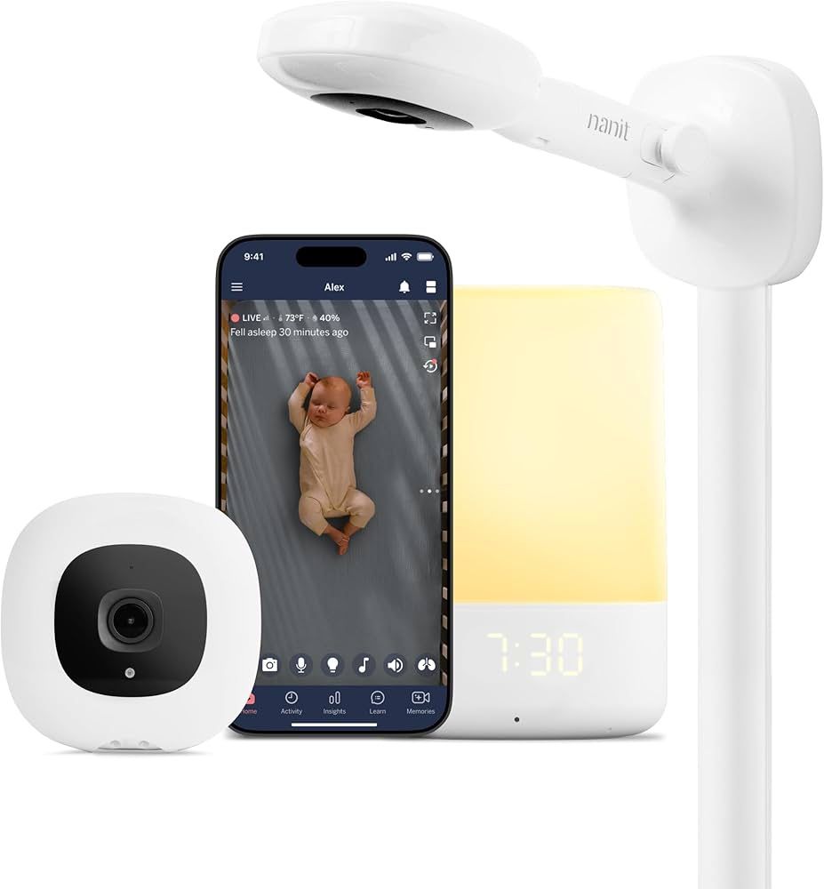Nanit Essentials Smart Baby Monitor with Wall Mount – 1080p HD Wi-Fi Camera, Sleep Tracking, Two-Way Audio, Night Vision