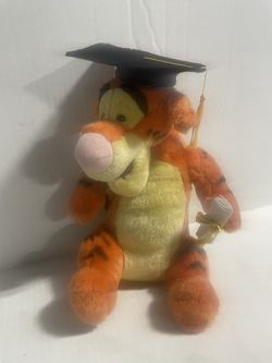 Disney Store Tigger From Winnie The Pooh Graduation Plush Doll Toy