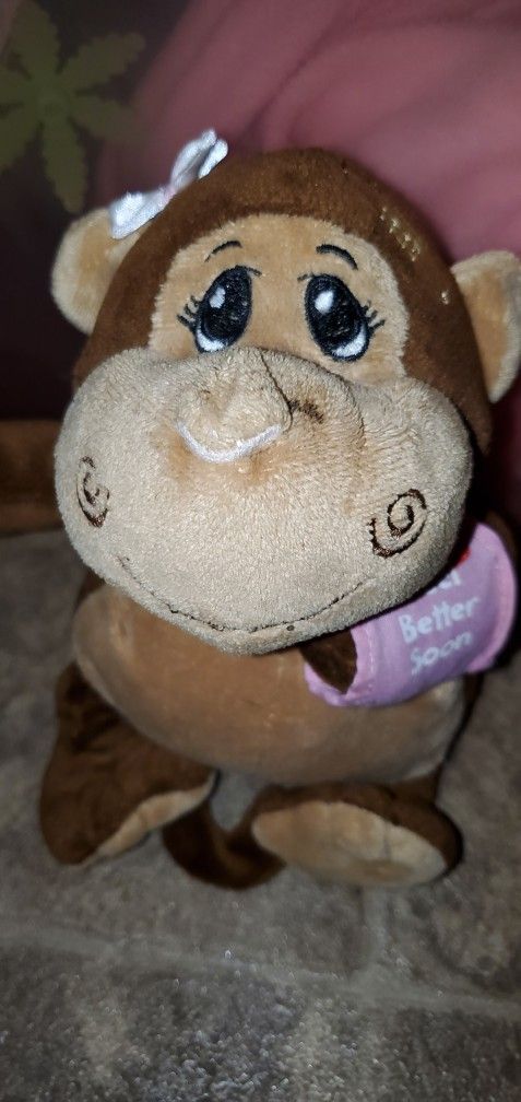Get Better Soon Stuffed Monkey