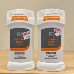 Dove Men aluminum-free Whole Body Deodorant stick 3 oz