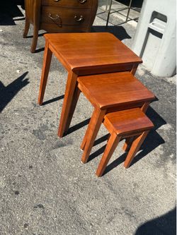 Cute set of nesting tables, solid wood