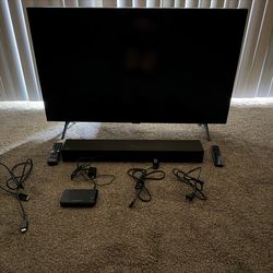 SAMSUNG 43” Crystal UHD with Samsung Soundbar and 3-port HDMI Switch