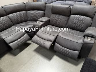 New Recliner Sectional, Sectional Couch, Sectionals, Sectional Sofa, Power Recliners, USB Charging Port, Wireless Charging Sectional Couch, Lazy Boy