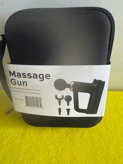 Massage gun with attachments