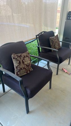 Two out chairs and loveseat