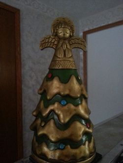 Vintage wind up christmas tree