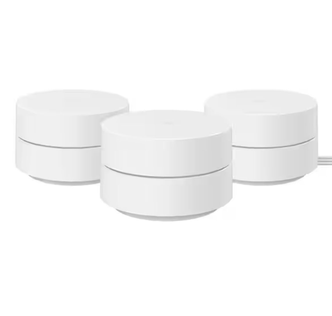 Google WiFi - Mesh Router AC1200 - Powered Adapter - White - (3-Pack)