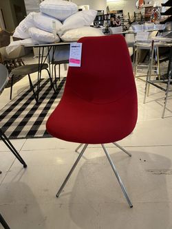 4 Dining Chairs (Red Fabric)
