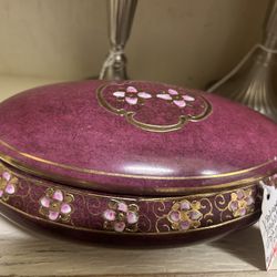 Lovely Vintage Trinket Dish w/ Lid 