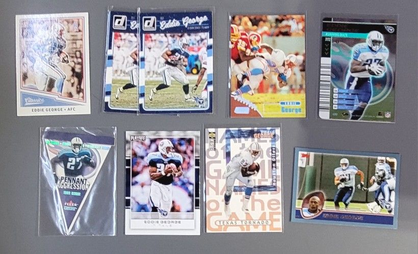 π 9 Card (8 Different) RB Eddie George Cards