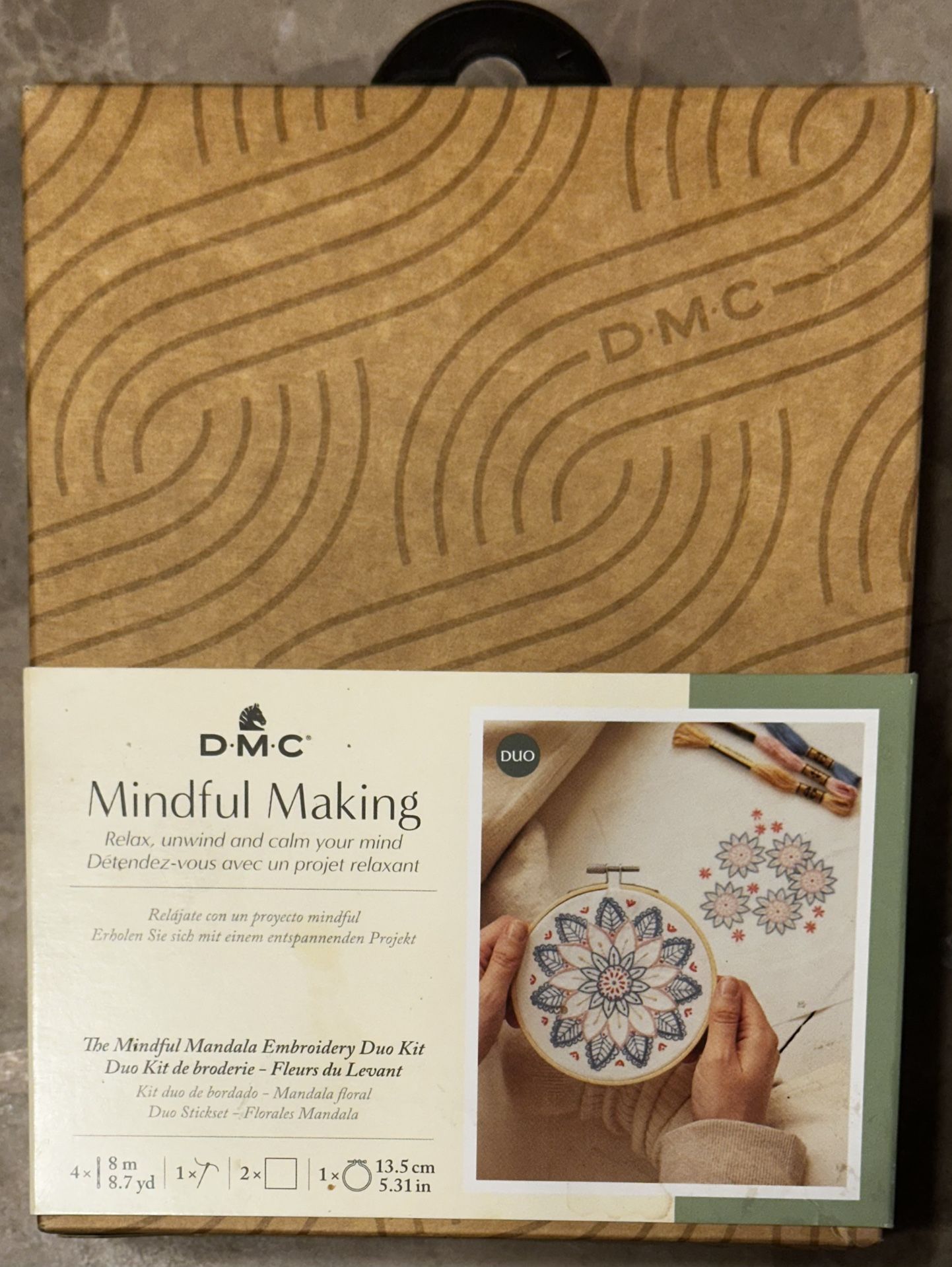 The Mindful Mandala Embroidery Duo Kit