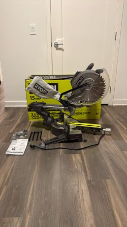 RYOBI 15 Amp 12 in. Corded Sliding Compound Miter Saw with LED Cutline Indicator