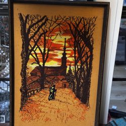 Vintage Antique Embroidered Art