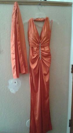 Orange prom dress