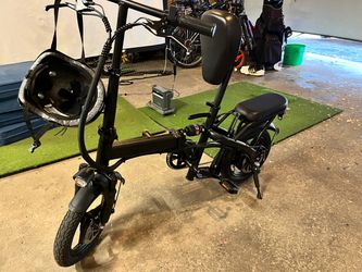 Folding Electric Bike Black Mini eBike