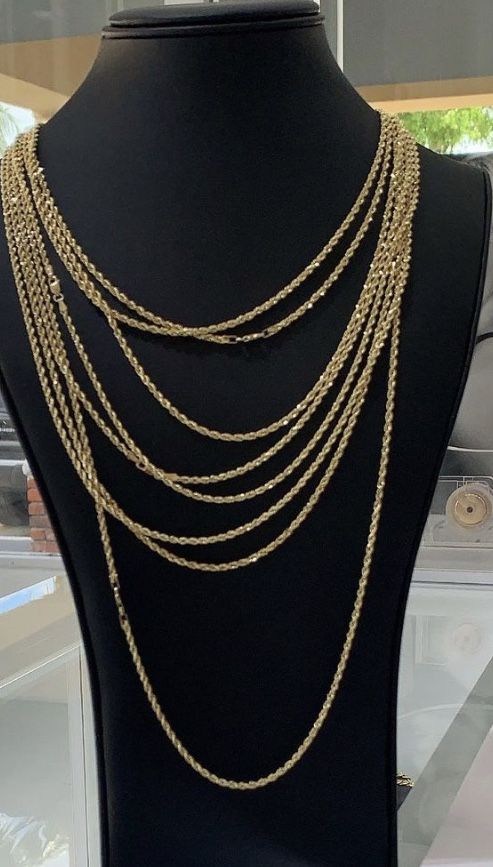 10k Gold Rope Chains 