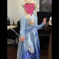 Frozen Elsa Costume Girl Medium 8-10 Disney Brand 