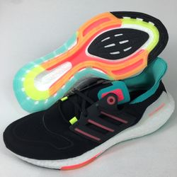 Adidas Ultraboost 22 Running Sneaker Black Mint Rush Men display picture 1