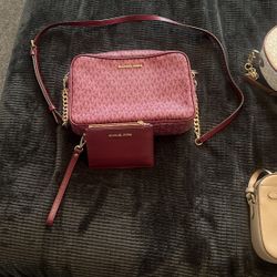 Red Michael Kors Purse
