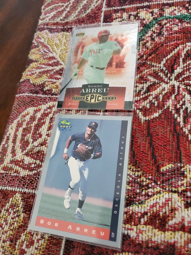 Philadelphia Phillies Bobby Abreu Baseball Cards Lot