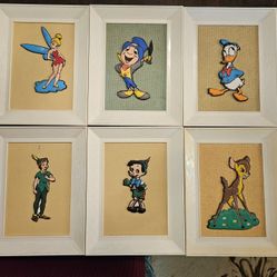 1966 Disney Puff Art Decals X 6