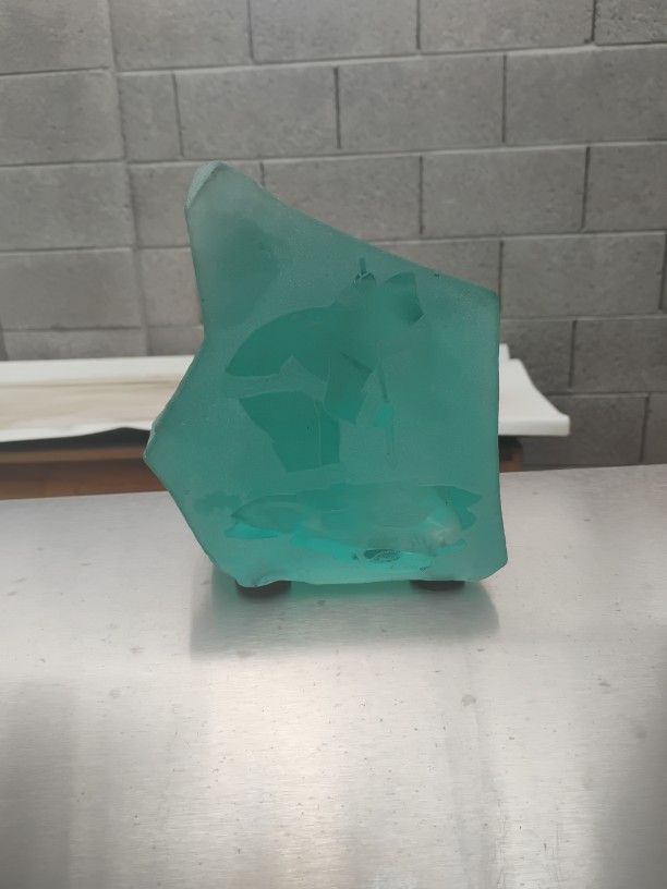Beautiful Transparent Sea green Paperweight