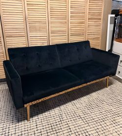 Velvet Futon Sofa Bed
