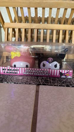 Kuromi And My Melody Ceramic Salt And Pepper Shaker Set