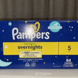 Pampers Swaddlers Overnights Size 5 - (84 Diapers)