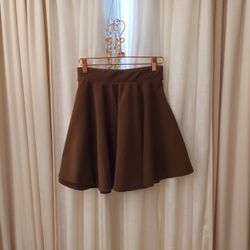 Brown Skater Skirt (Fall/Thanksgiving /stretchy)
