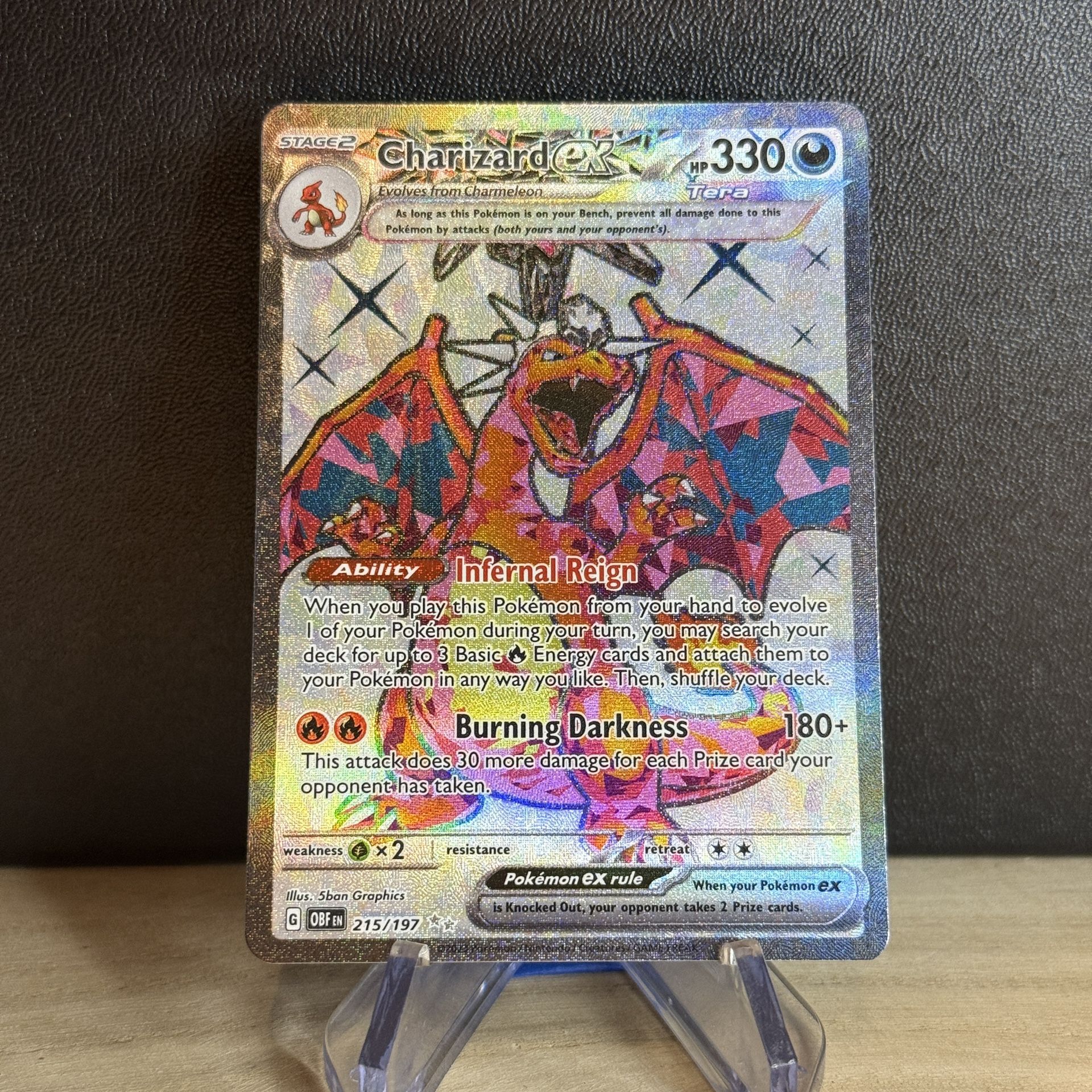Pokemon Card - Charizard ex 215/197 Obsidian Flames 215/197 Ultra Rare Full