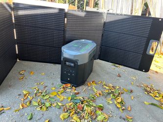 Ecoflow delta max 2000 portable power station with 200 w solar panel