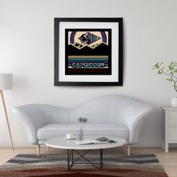 ♑️  Capricorn Zodiac Retro Artwork By Chris Freyer 
