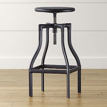 Crate and Barrel Modern Metal Stools (all 4)