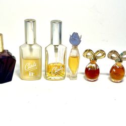 6 Piece Perfume Lot Elizabeth Taylor Lalique Charlie ++