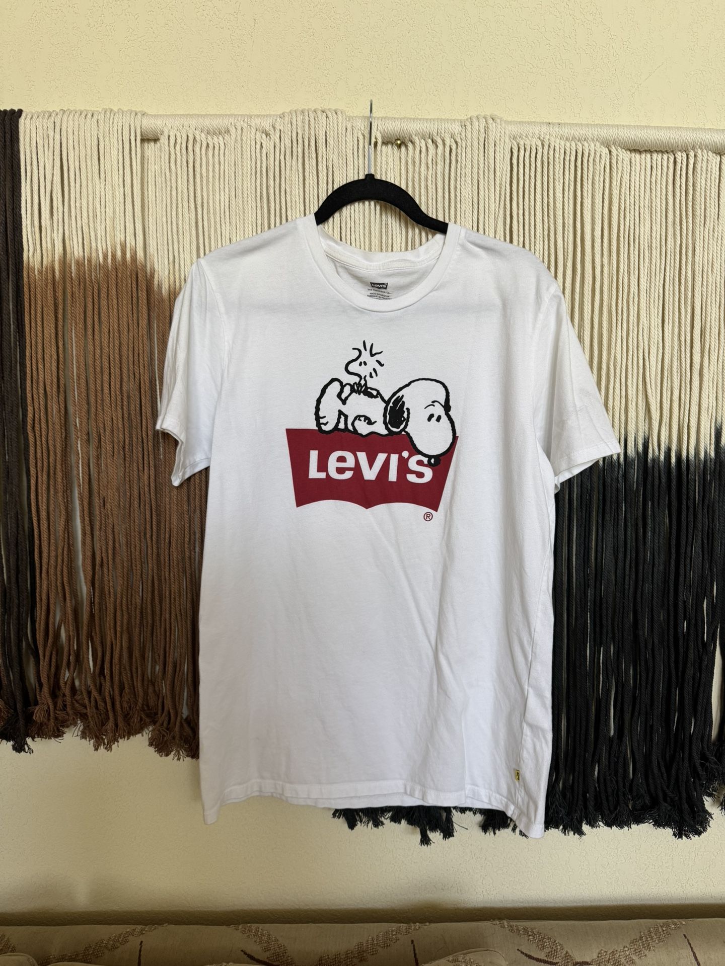 Levi's x Peanuts Snoopy cotton t-shirt; perfect condition, no stains or flaws