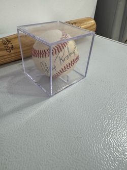 Alex Rodriguez signed baseball in display case & Alex Rodriguez Louisville Slugger C243 Bat 31” 30oz MLB Baseball Bat Yankees