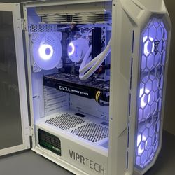 NEW Gaming PC – White RGB – GTX 1070 Ti / Ryzen 5 / 16GB / 1TB NVMe – Liquid Cooled!🔥