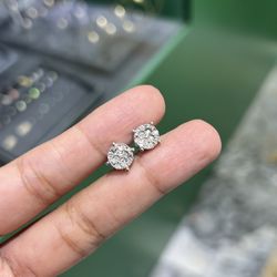 Genuine Diamond Earrings 0.15CT