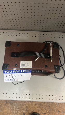 Small Brown Guitar Amplifier with Cable