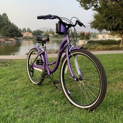 New Beautiful 🌸 7 Speeds Ladies Beach Cruiser Women’s Girls 26” Tires