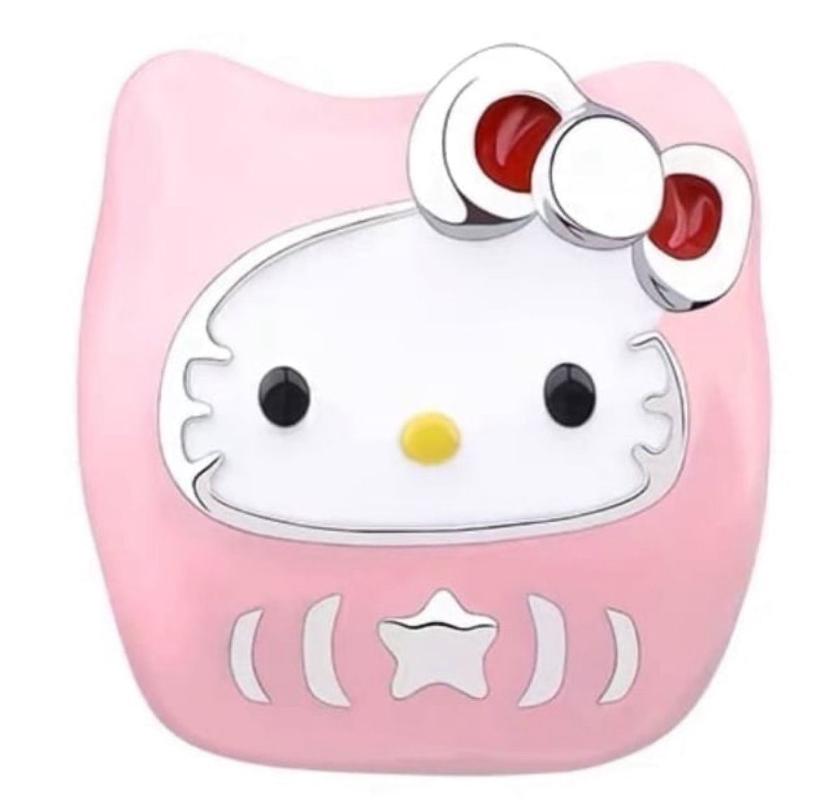 Silver Alloy Sanrio Pink Hello Kitty Charm