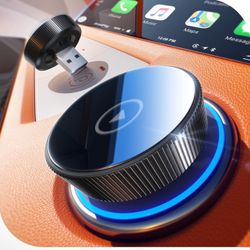 Wireless Carplay Adapter, 60% Smaller, 3X Auto-Connect, No Latency, Plug&Play, Bluetooth&WiFi, for Apple Carplay Wireless Adapter, Mini Dongle for iPh