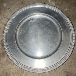 German Pewter Plate 