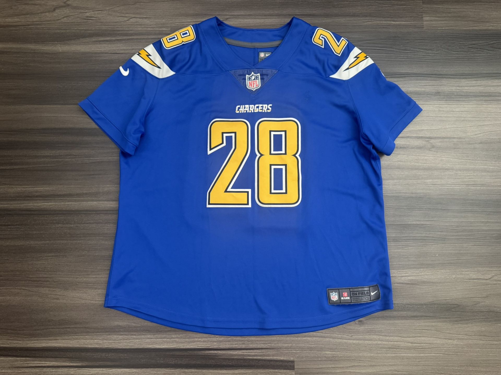 Nike Melvin Gordon #28 Los Angeles Chargers NFL Home Stitched Jersey Women’s XL