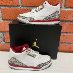 Nike Air Jordan 3 Retro ‘Cardinal’ (PS) Size 1Y