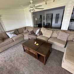 Super Comfy Sectional, Chair, Coffee Table. Moving Sale!!!