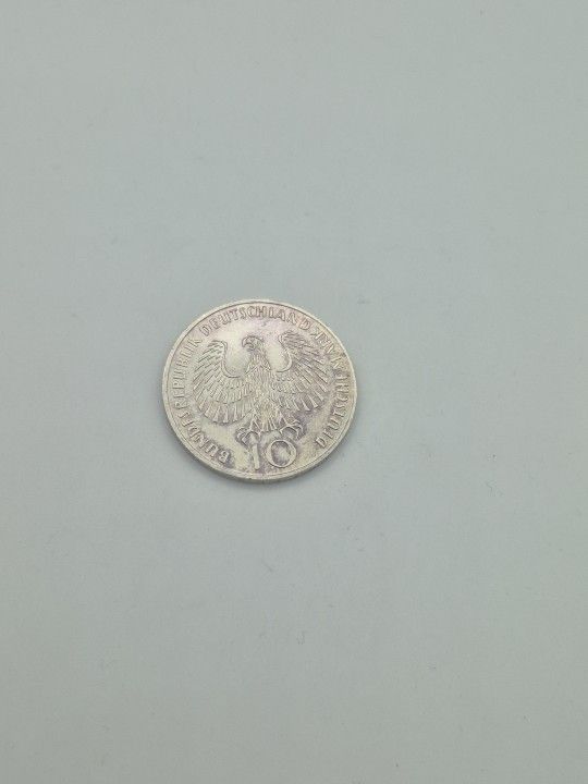 1972 G Germany 10 Deutsche Mark Munich Olympic Games Comm. Silver Coin .3115 ASW