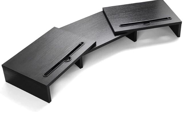 LORYERGO DUAL MONITOR RISER STAND - 3 SHELF SCREEN LAPTOP STAND